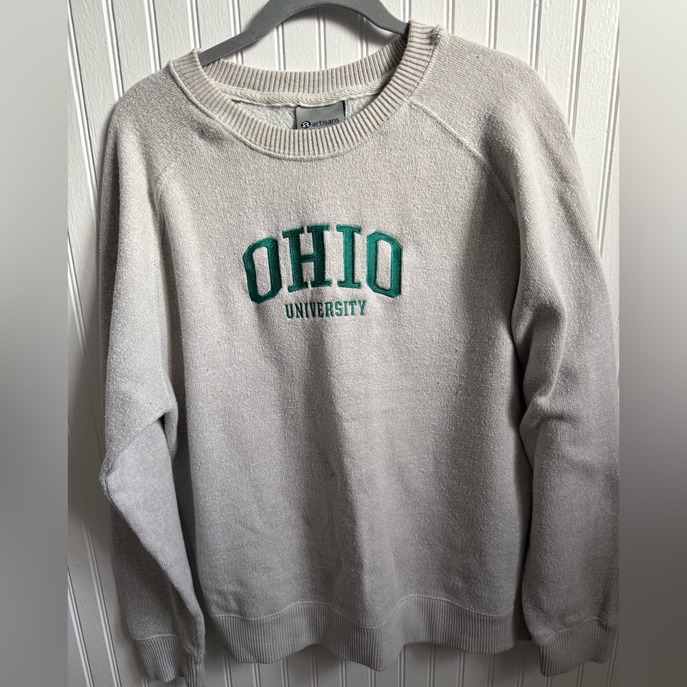Artisan Off-White Ohio University Men's Crewneck Sweater